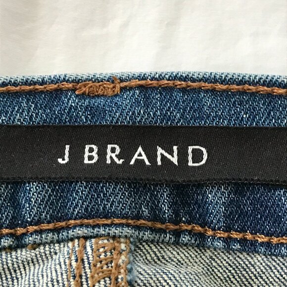 J Brand Cropped Ellis Jeans Women 30 Blue Mid Rise Medium Wash Stretch Preppy - Picture 9 of 13